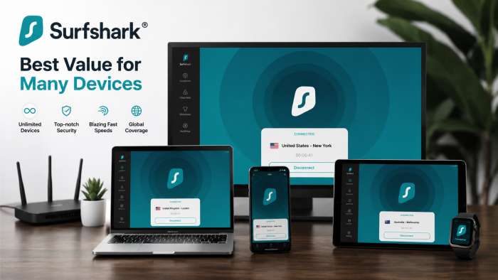 Surfshark: Best Value for Many Devices